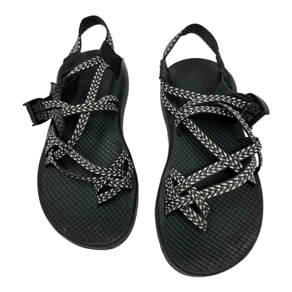 Chaco ZX/2 Dual Strap Classic Black/White Sandal Size 7